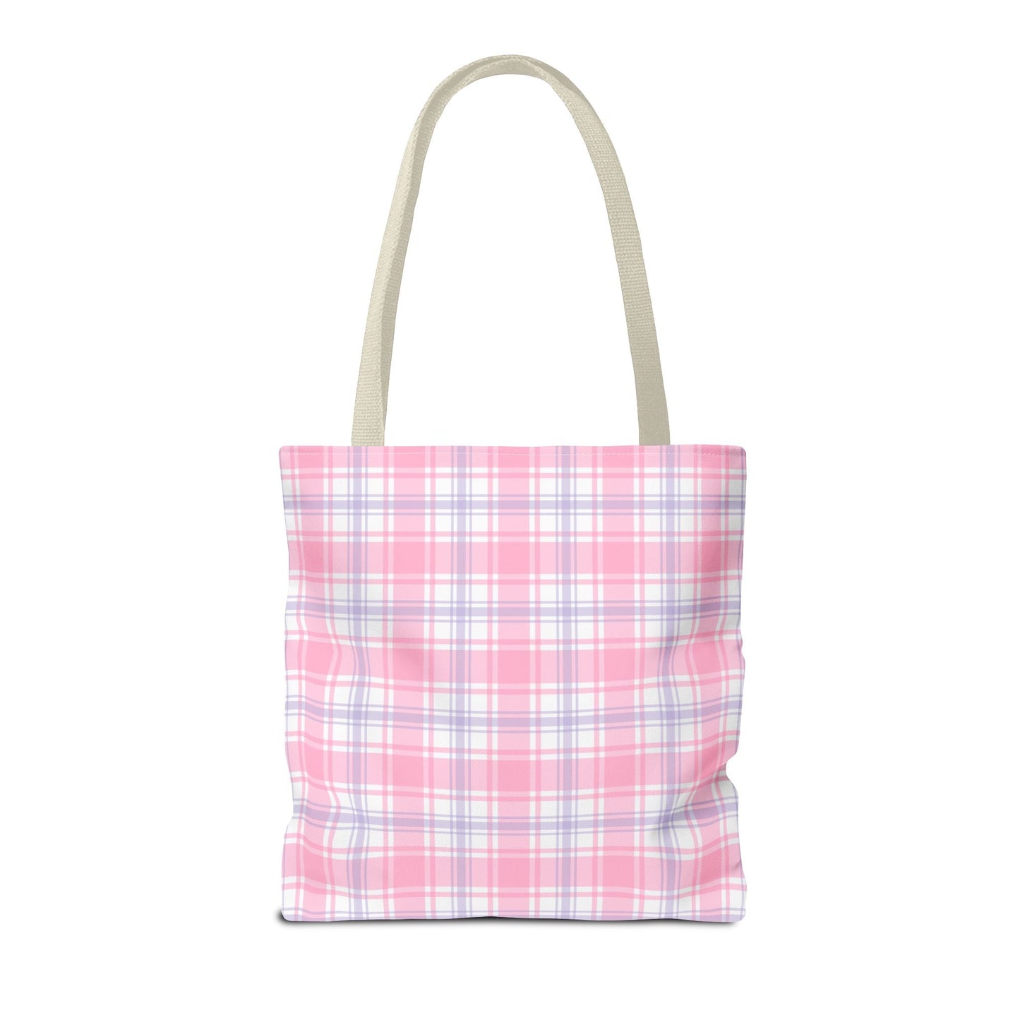 Colorful Plaid Tote Bag with Initial for Best Friend or Sister, Cute Striped Floral Tote Bag with Heart, Tote Bag with Letter: B