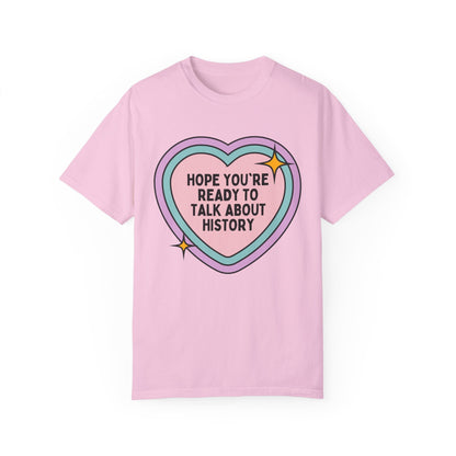 Colorful Rainbow Heart History Tee