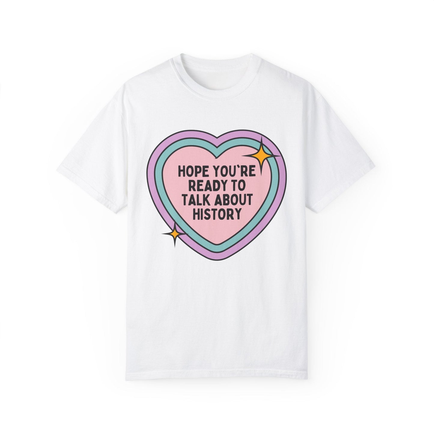 Colorful Rainbow Heart History Tee
