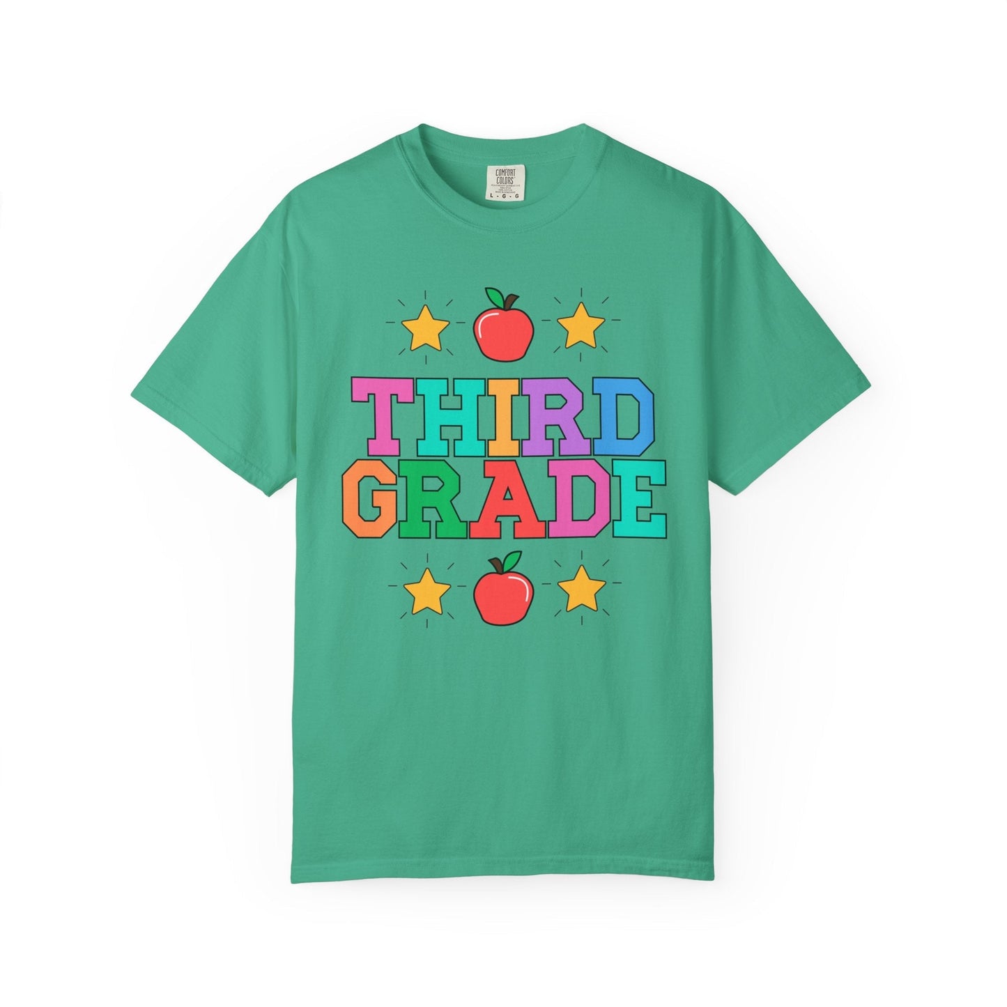 Colorful Third Grade Teacher Tee