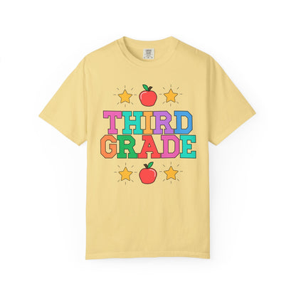 Colorful Third Grade Teacher Tee