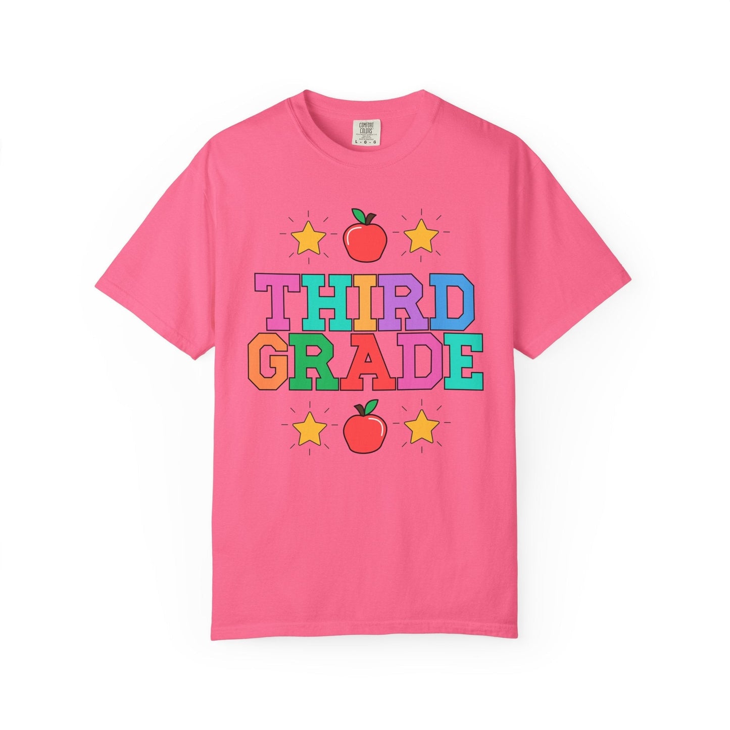 Colorful Third Grade Teacher Tee