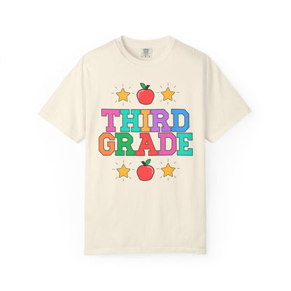 Colorful Third Grade Teacher Tee