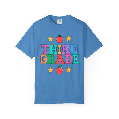 Colorful Third Grade Teacher Tee