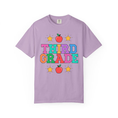 Colorful Third Grade Teacher Tee