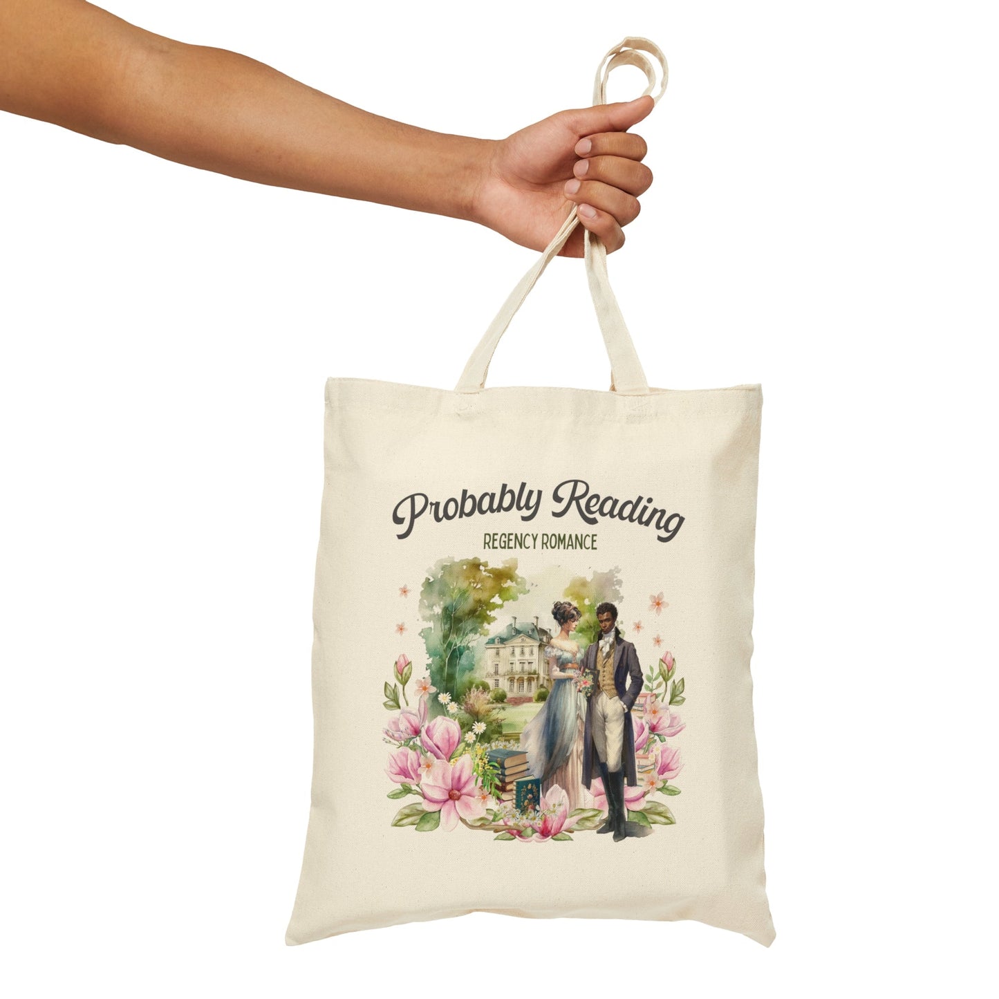 Floral Regency Romance Tote Bag