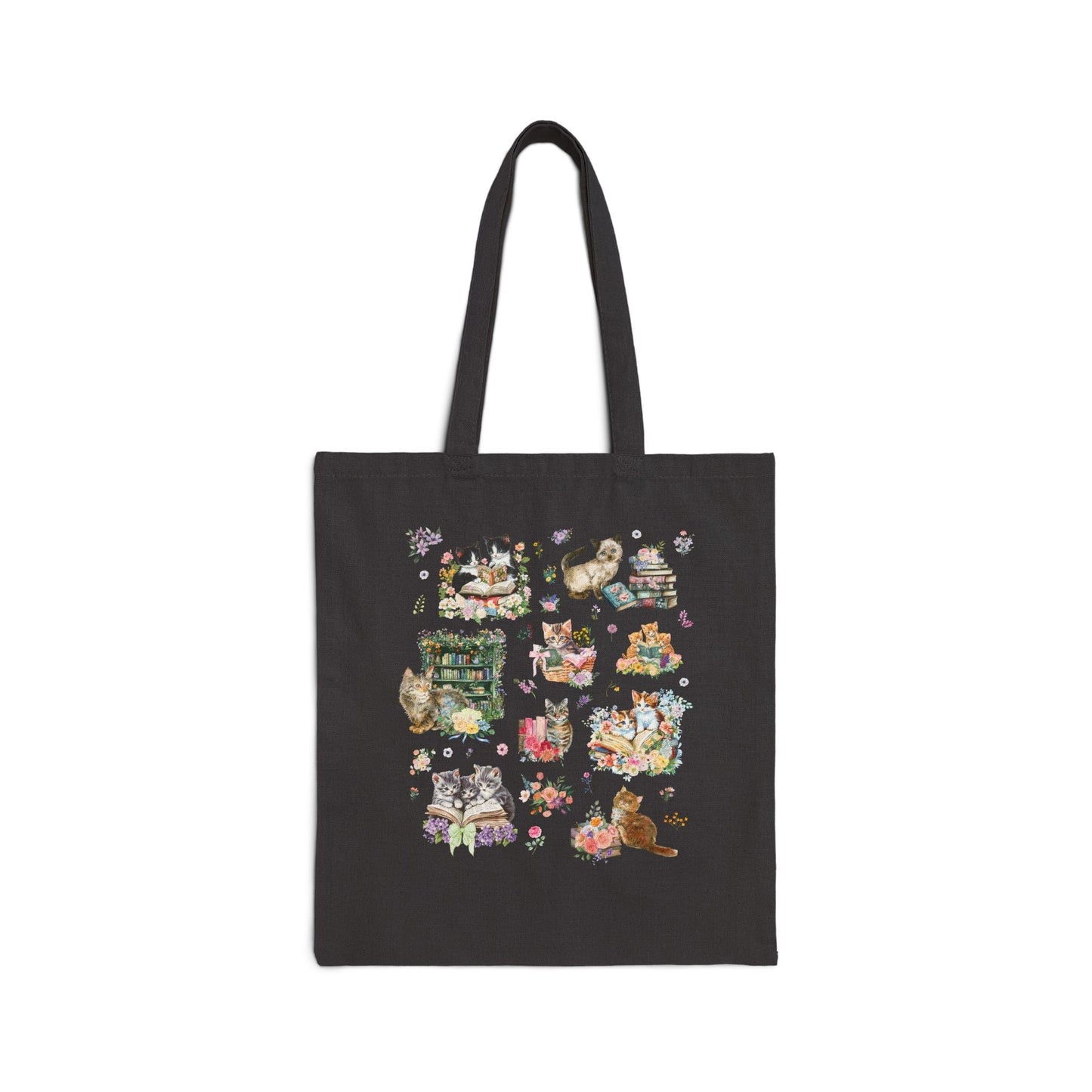 Book Lover Cat Tote Bag