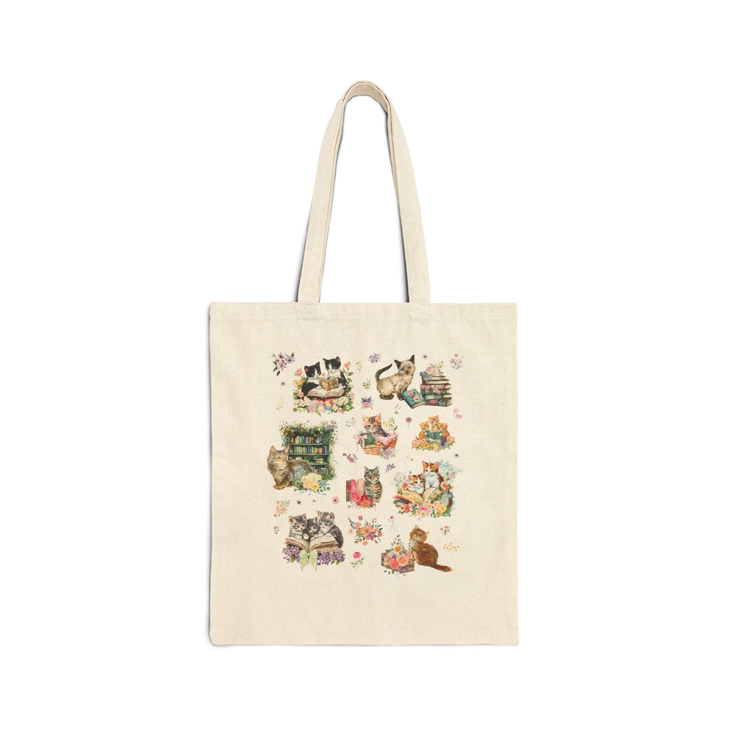 Book Lover Cat Tote Bag