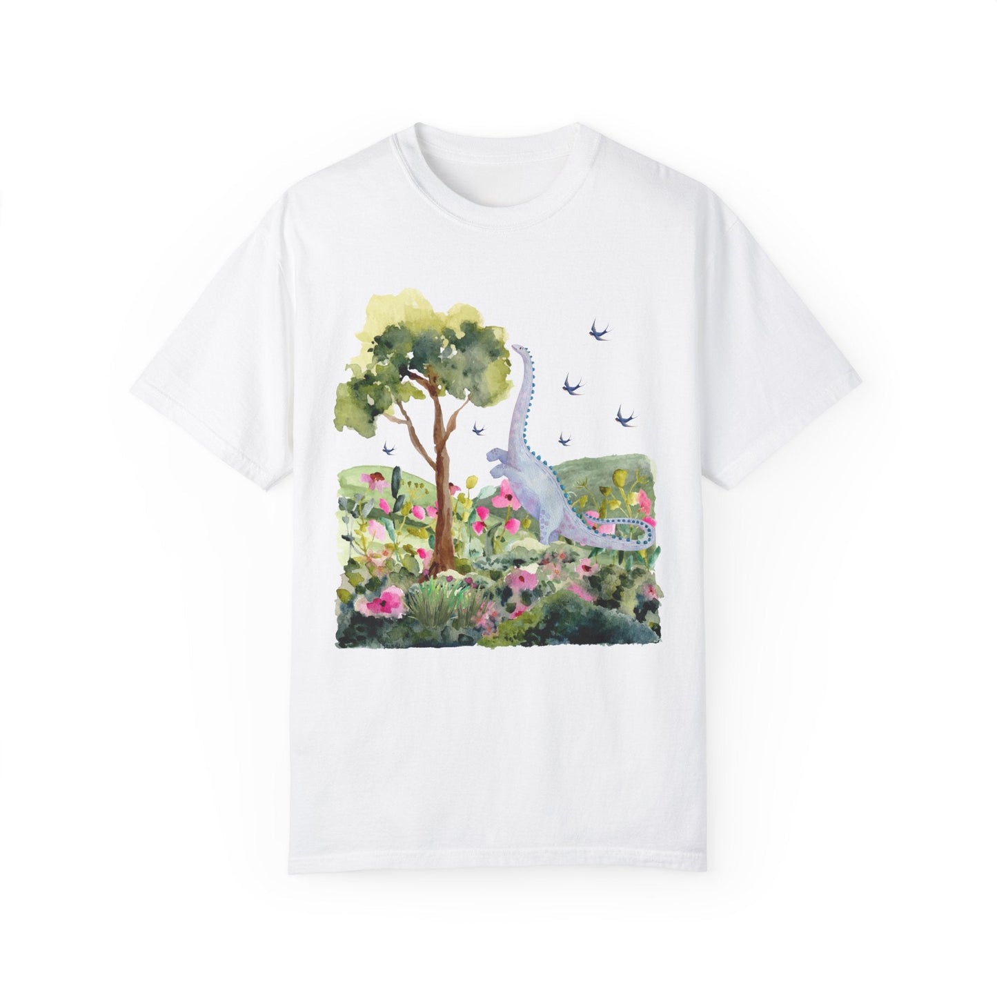 Dinosaur Tee Shirt with Birds
