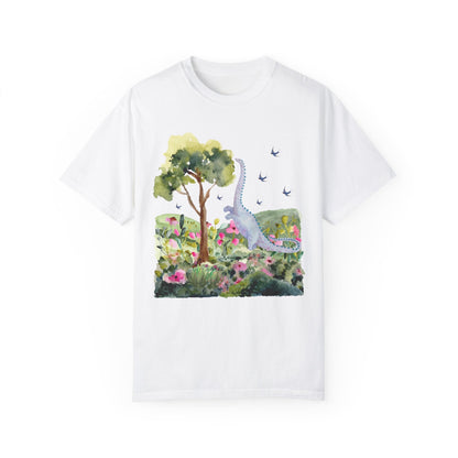 Dinosaur Tee Shirt with Birds