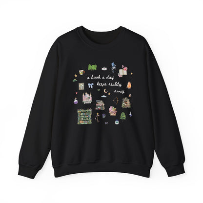 Cozy Romantasy Reader Sweatshirt for Romance Author
