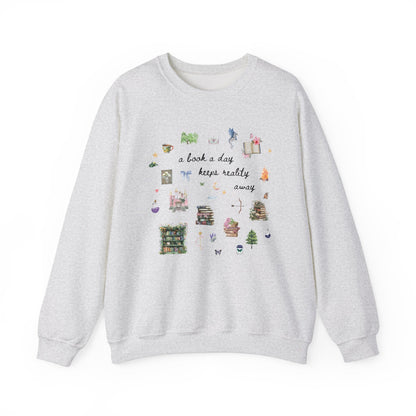 Cozy Romantasy Reader Sweatshirt for Romance Author