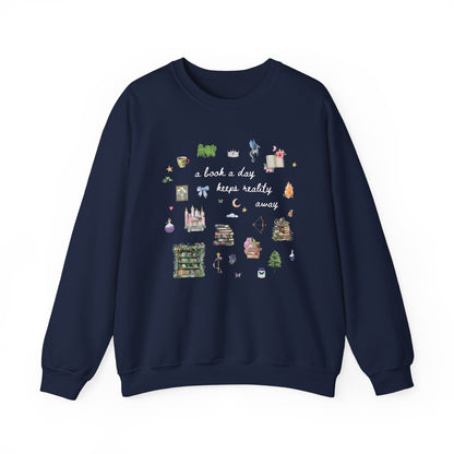 Cozy Romantasy Reader Sweatshirt for Romance Author