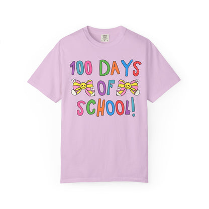 Cute 100 Days of School Tee Shirt with Bows