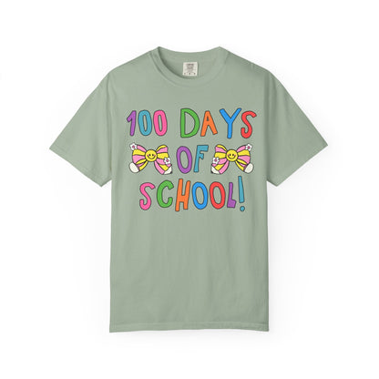 Cute 100 Days of School Tee Shirt with Bows