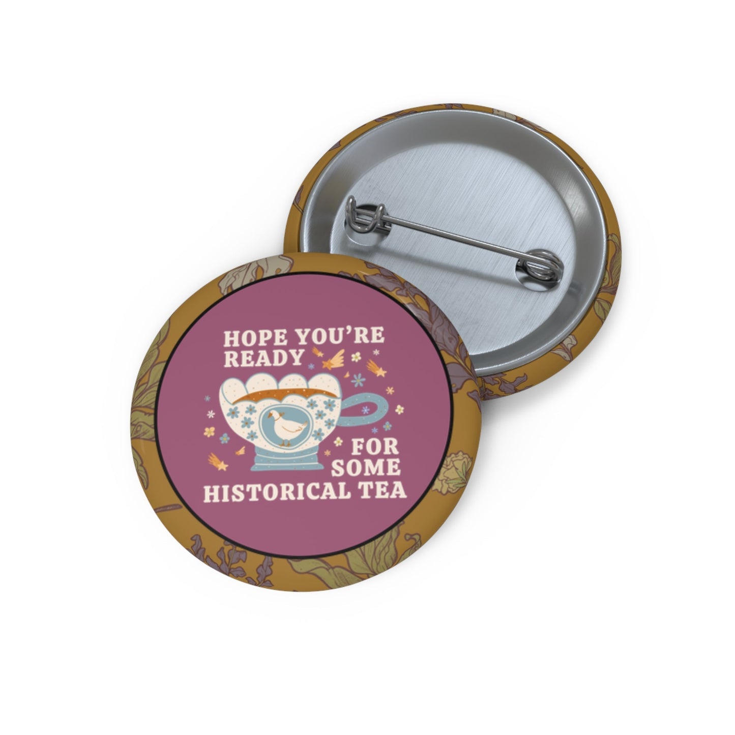 Historical Tea Pinback Button