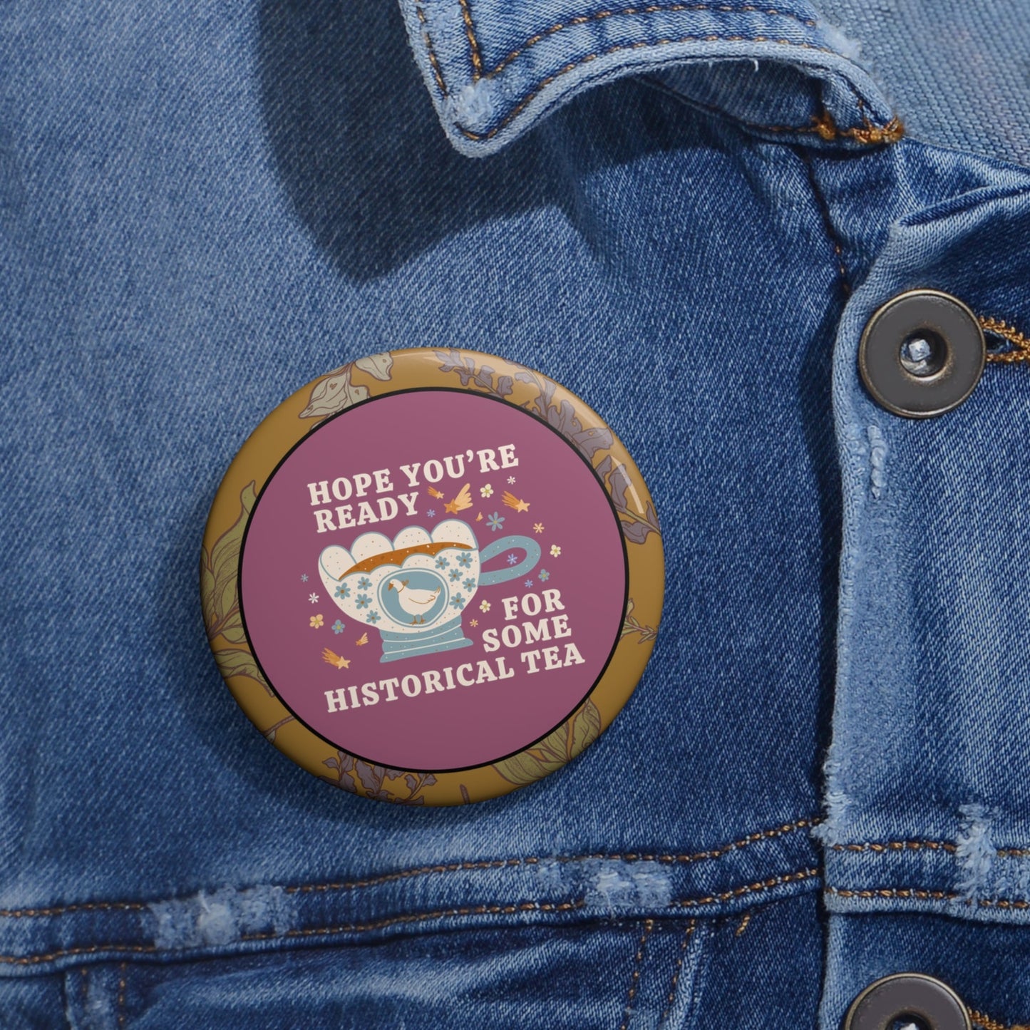 Historical Tea Pinback Button