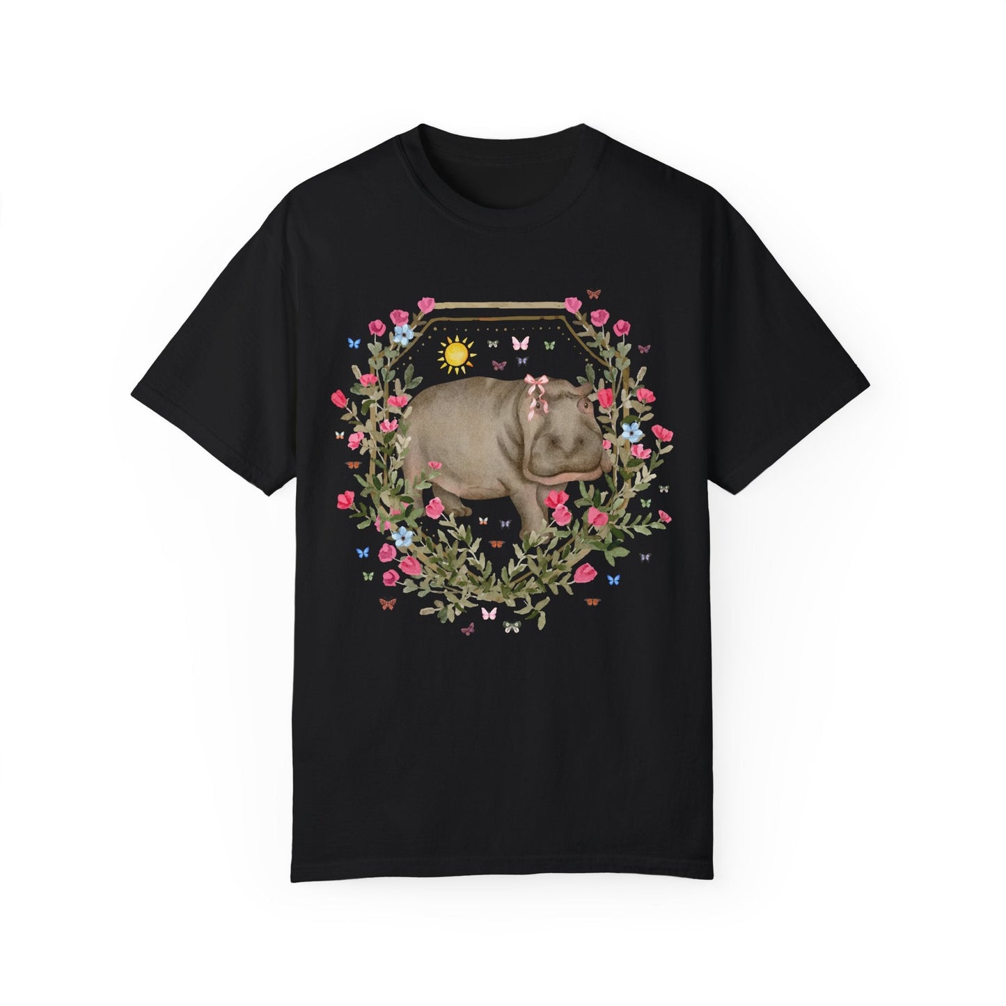 Cute Animal Lover Tee Shirt: Hippo