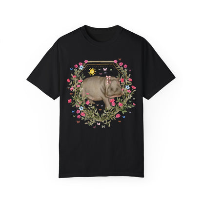 Cute Animal Lover Tee Shirt: Hippo