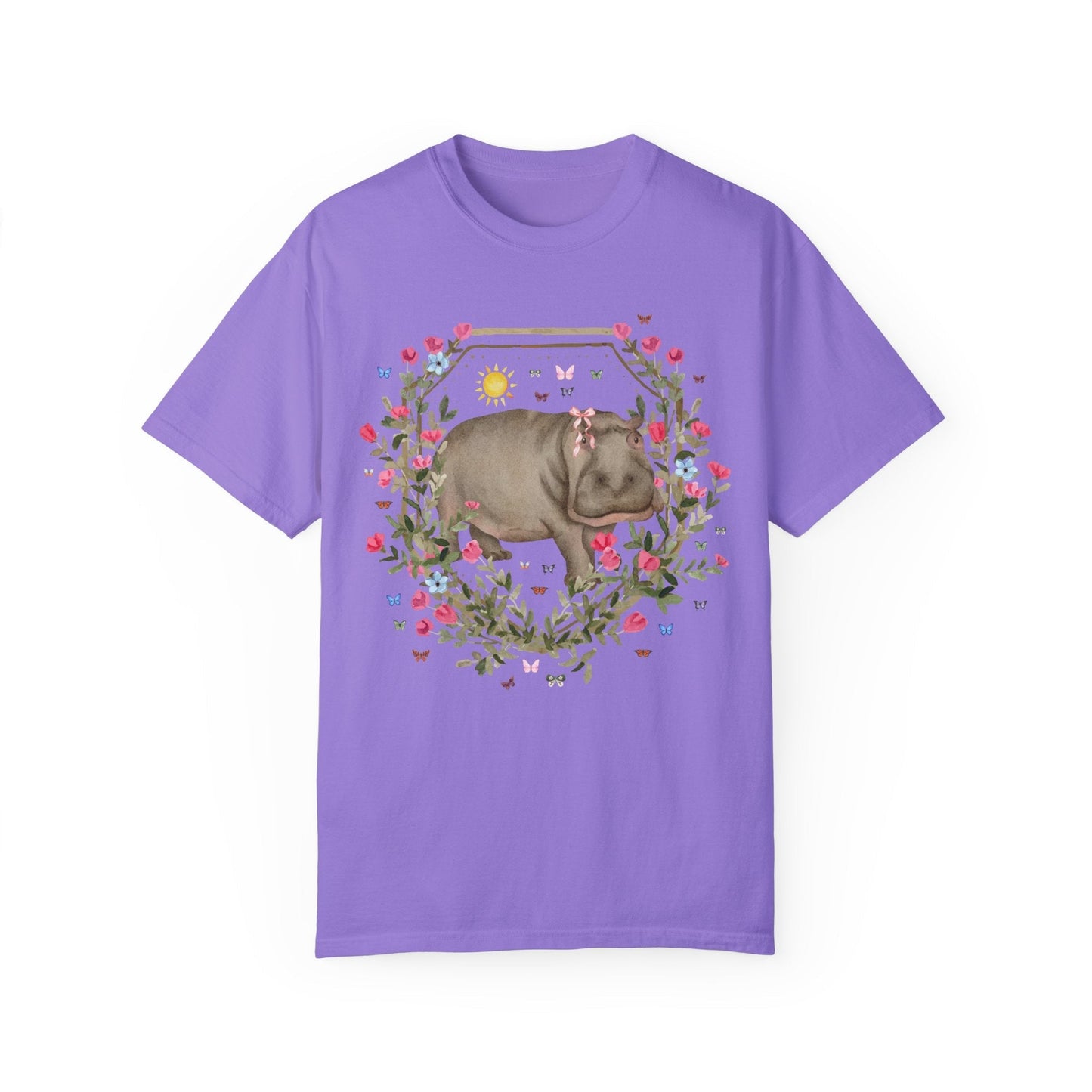 Cute Animal Lover Tee Shirt: Hippo