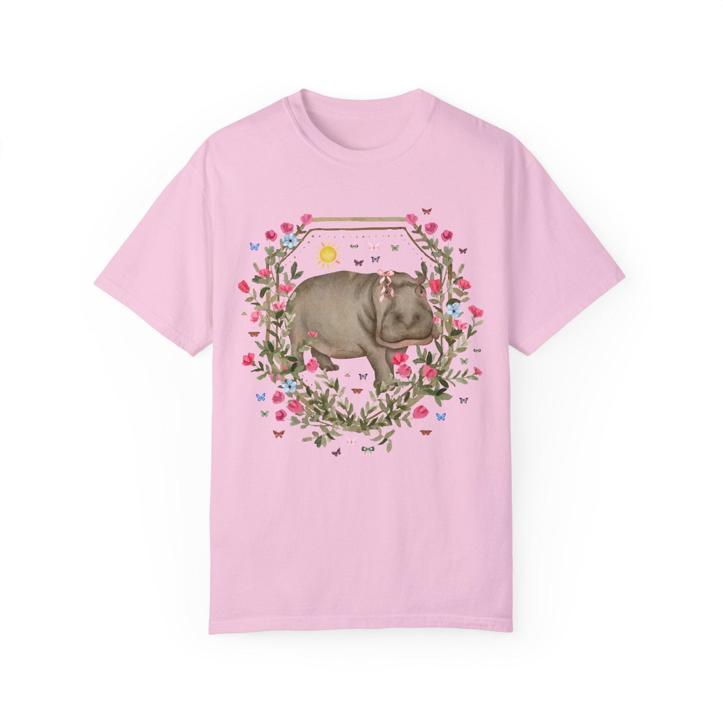 Cute Animal Lover Tee Shirt: Hippo