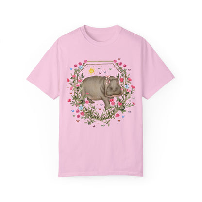 Cute Animal Lover Tee Shirt: Hippo