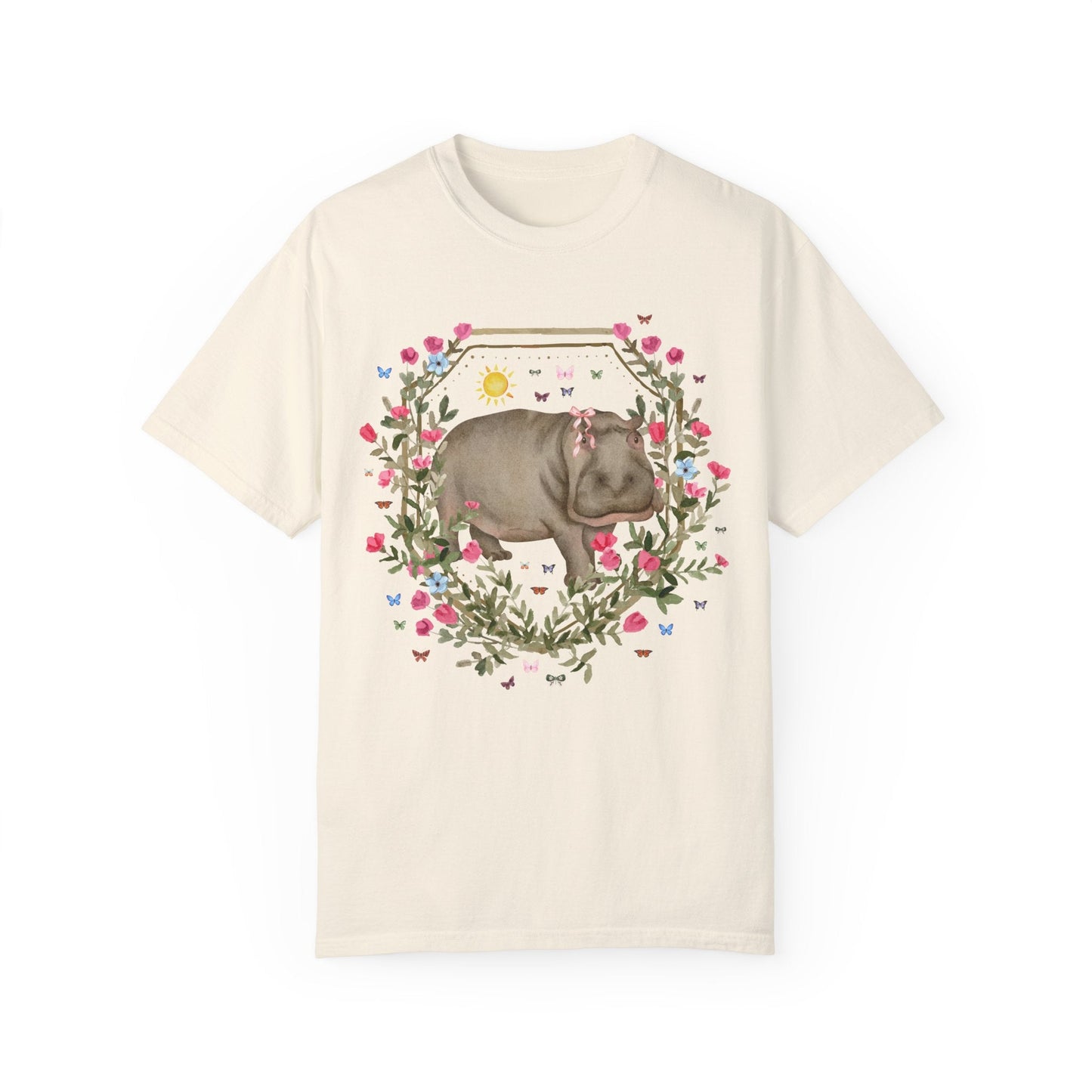 Cute Animal Lover Tee Shirt: Hippo