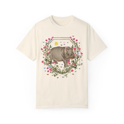 Cute Animal Lover Tee Shirt: Hippo