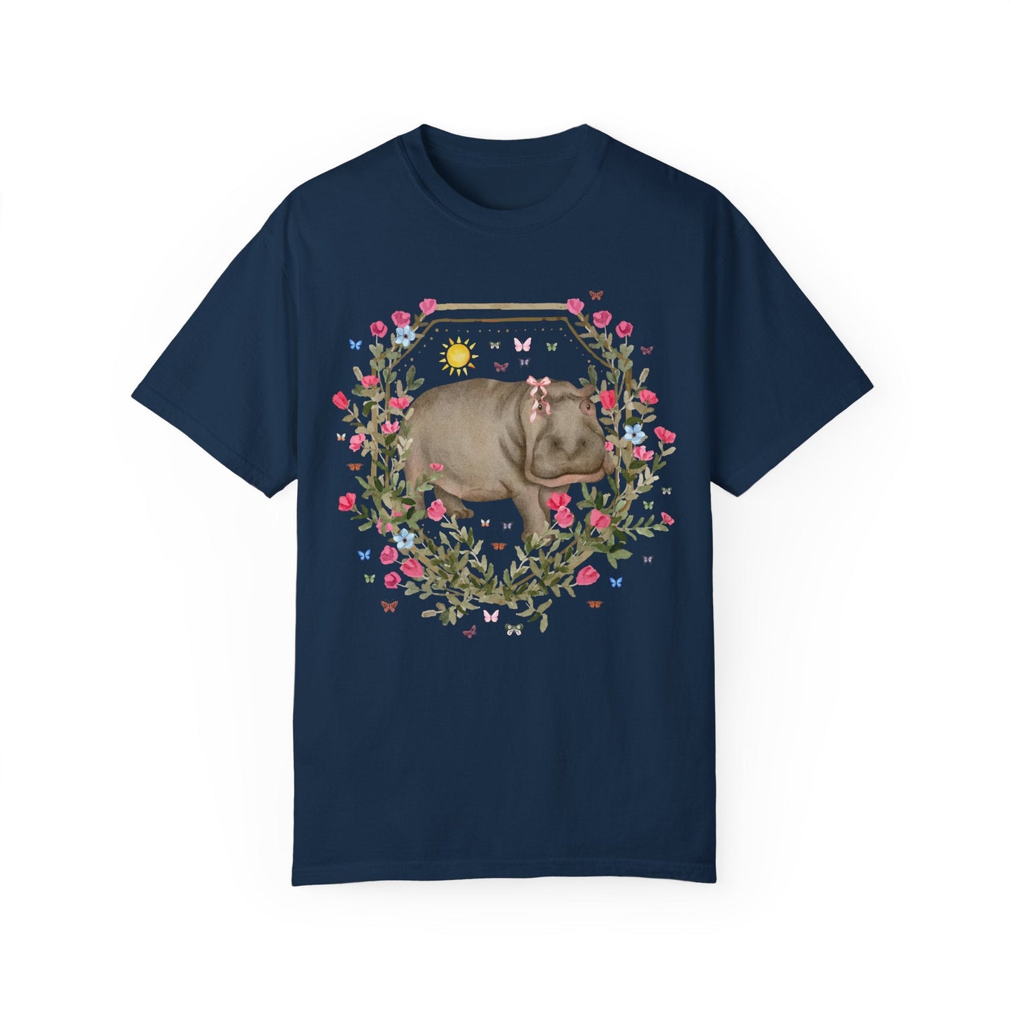 Cute Animal Lover Tee Shirt: Hippo