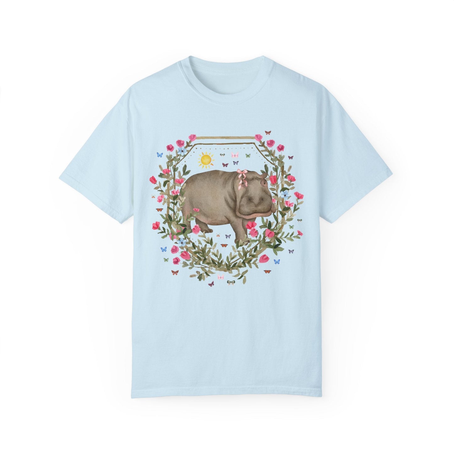 Cute Animal Lover Tee Shirt: Hippo