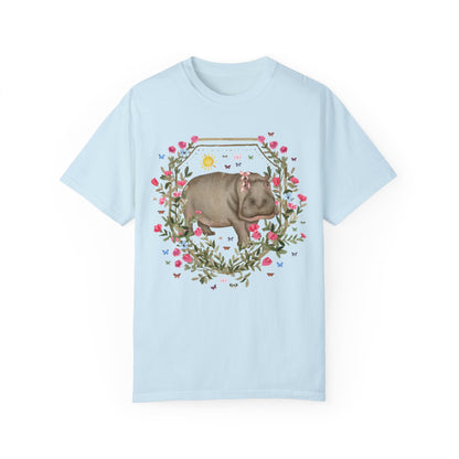 Cute Animal Lover Tee Shirt: Hippo