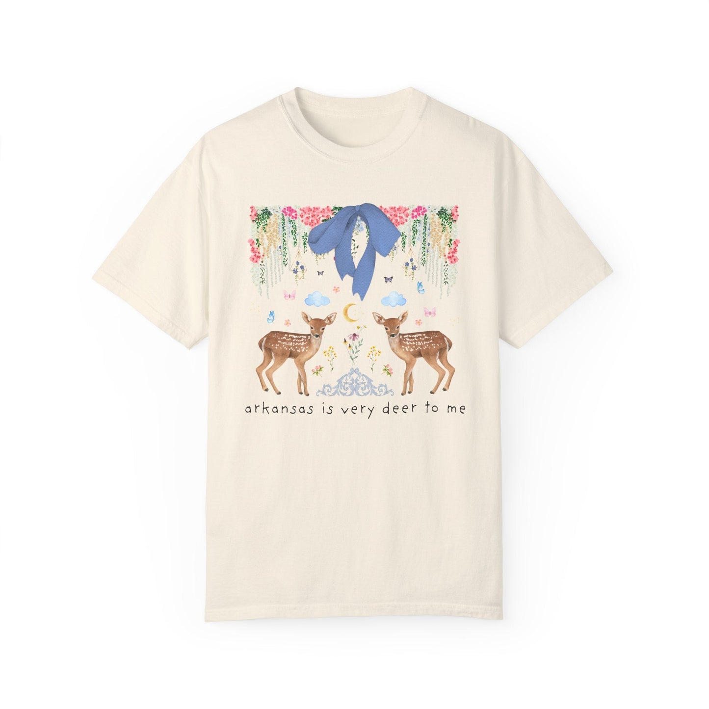 Cute Arkansas Tee Shirt with Flowers and Bow