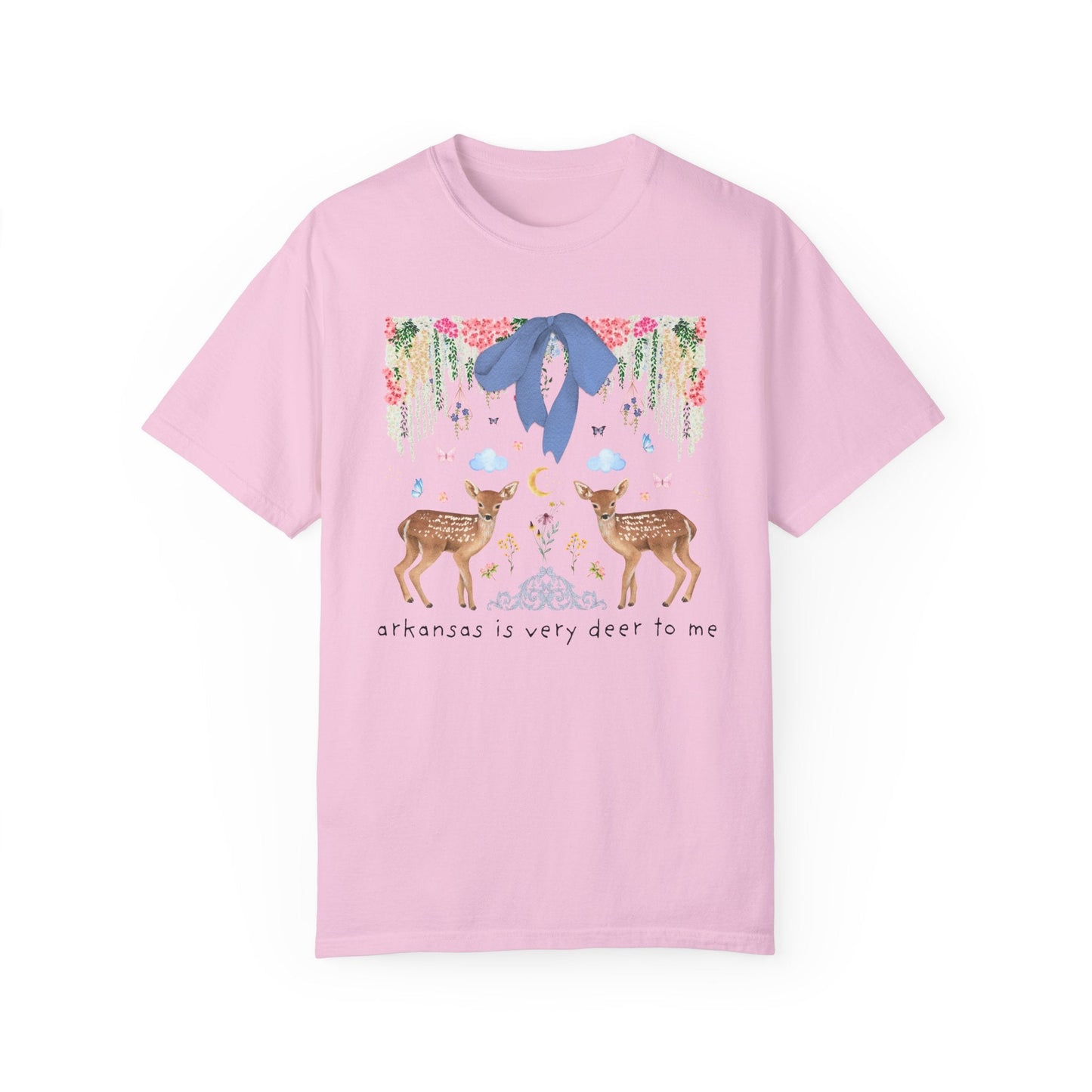 Cute Arkansas Tee Shirt with Flowers and Bow