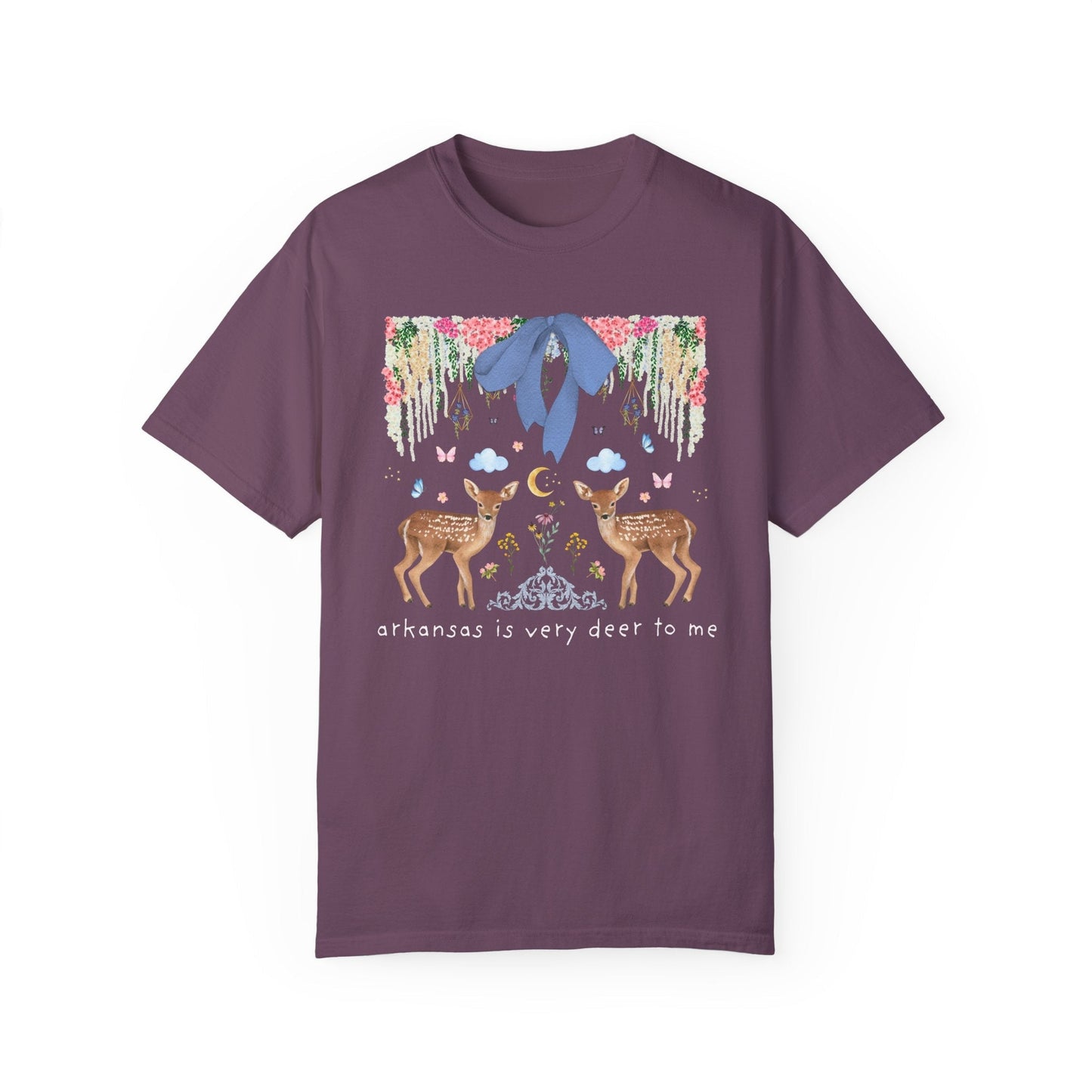 Cute Arkansas Tee Shirt with Flowers and Bow