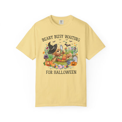 Cute Bear Halloween Tee Shirt with Flowers