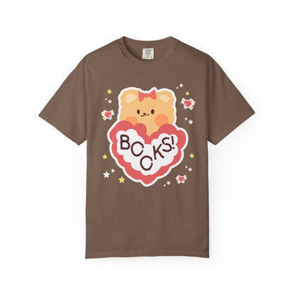 Cute Bookish Bear Tee Shirt for School Librarian