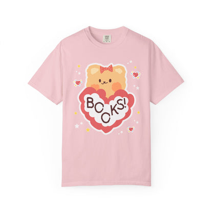 Cute Bookish Bear Tee Shirt for School Librarian