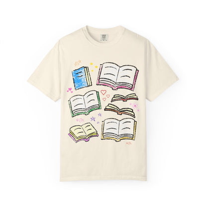 Cute Bookish Doodle Tee Shirt