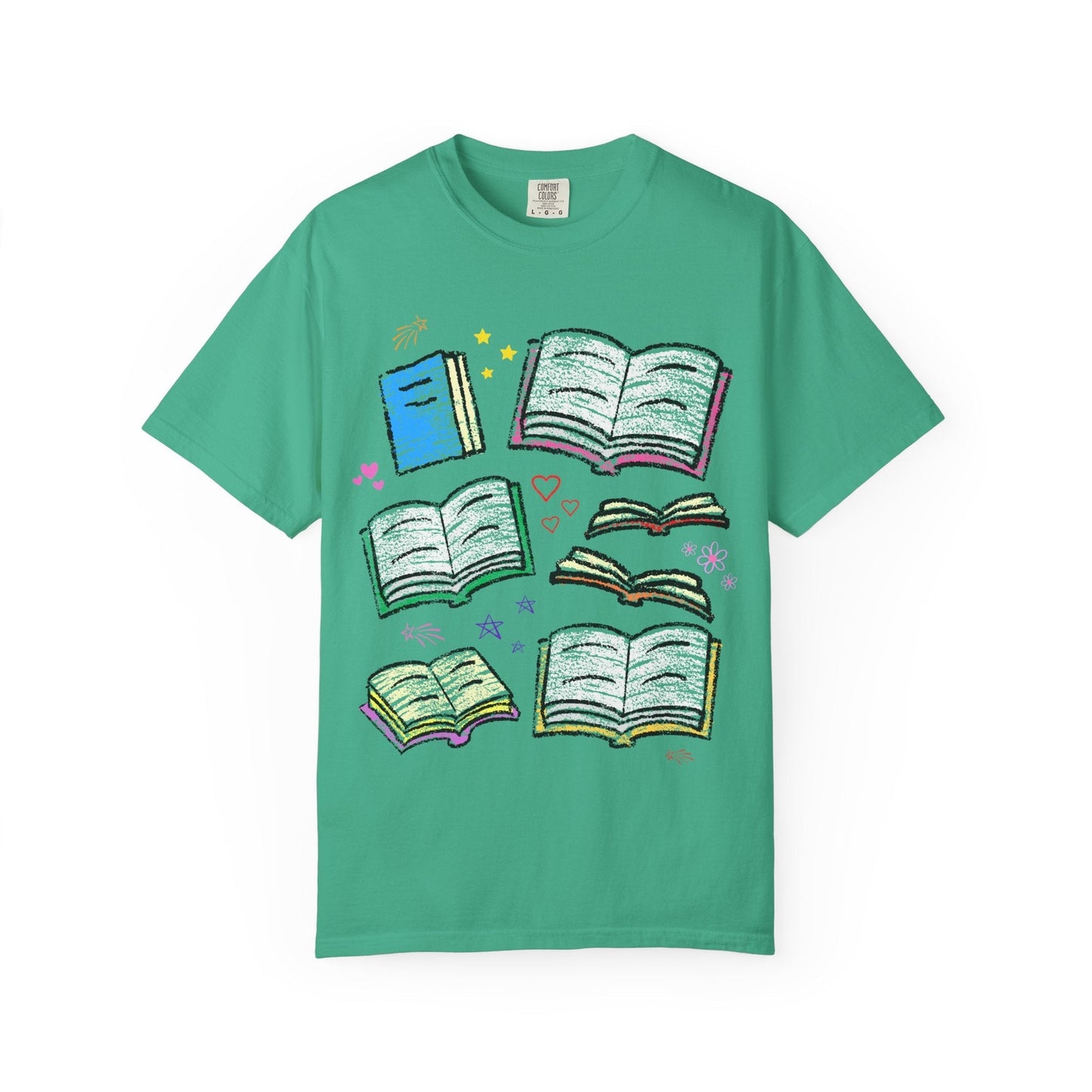 Cute Bookish Doodle Tee Shirt