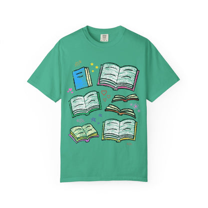 Cute Bookish Doodle Tee Shirt