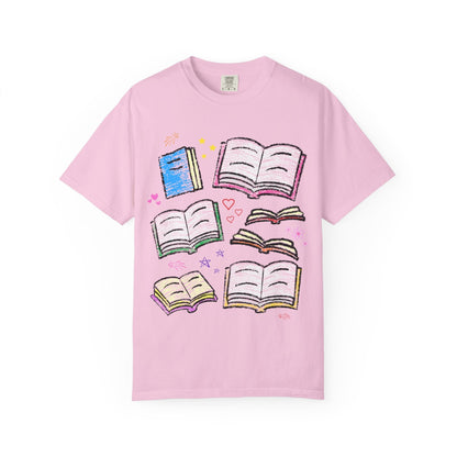 Cute Bookish Doodle Tee Shirt