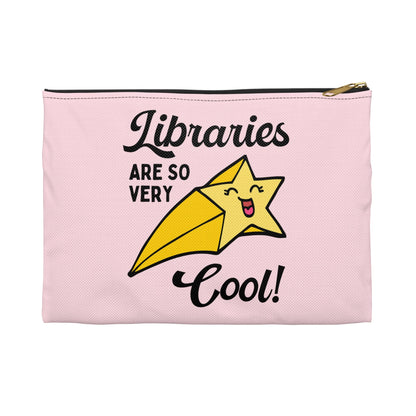 Cute Bookish Pouch with Zipper for Librarian