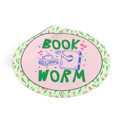 Cute Bookworm Sticker