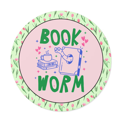 Cute Bookworm Sticker