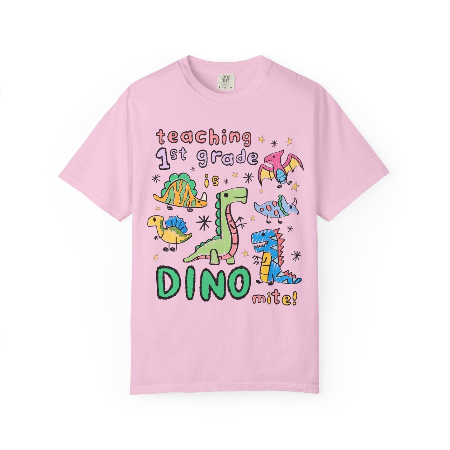 First Grade Teacher Dinosaur Tee