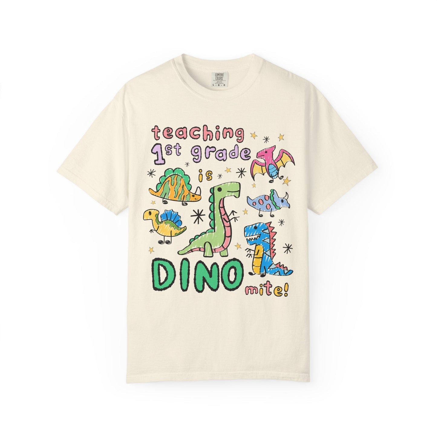 First Grade Teacher Dinosaur Tee