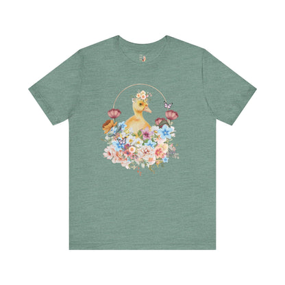 Cute Floral Duck T-Shirt