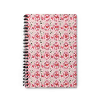 Cute Floral Notebook with Vintage Botanical Flowers: Gift for Flower Lover