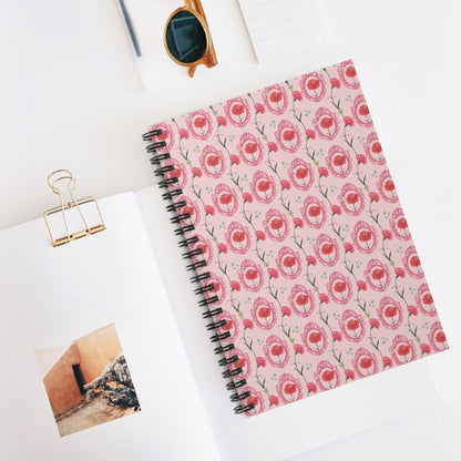 Cute Floral Notebook with Vintage Botanical Flowers: Gift for Flower Lover