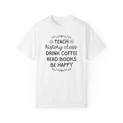 Cute Floral History Teacher Tee Shirt